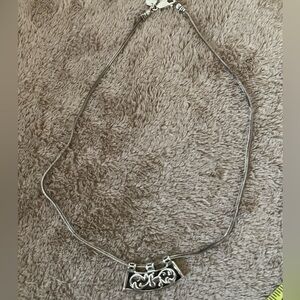 SILPADA Sterling Silver Filigree Vine Slide Foxtail Chain Necklace